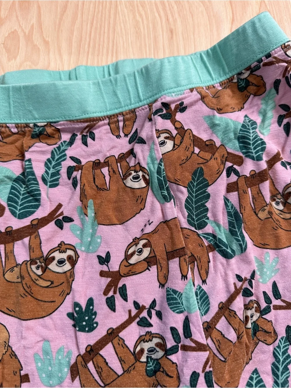 Little Sleepies Pink Sloth Pajama Pants size 9/10
